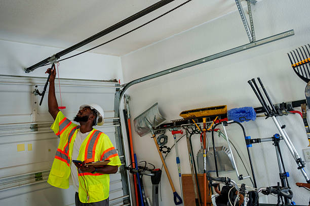 Professional Garage Door Roller Replacement technician working in Muskegon Heights, MI